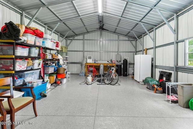 26122 Sheared Stokes Rd, Hilliard, FL 32046 - garage with metal wall