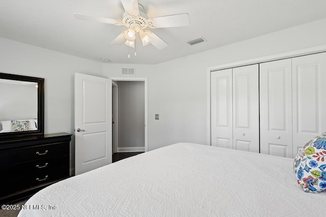 26122 Sheared Stokes Rd, Hilliard, FL 32046 - bedroom with a closet and ceiling fan