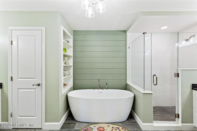 26122 Sheared Stokes Rd, Hilliard, FL 32046 - full bathroom featuring a soaking tub and a shower stall