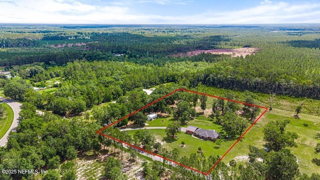 26122 Sheared Stokes Rd, Hilliard, FL 32046 - view of property location featuring a forest and property boundaries highlighted
