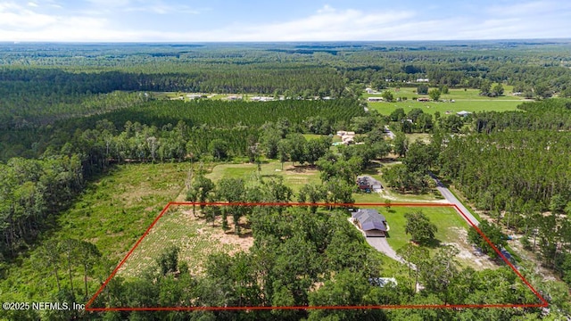 26122 Sheared Stokes Rd, Hilliard, FL 32046 - aerial overview of property's location featuring property parcel outlined