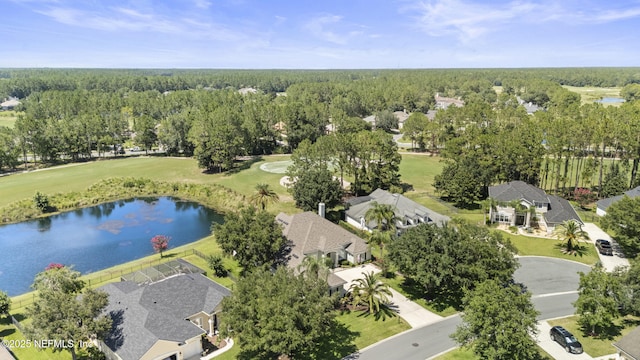 1317 Garrison Dr, Saint Augustine, FL 32092 - aerial perspective of suburban area with a nearby body of water and a golf club