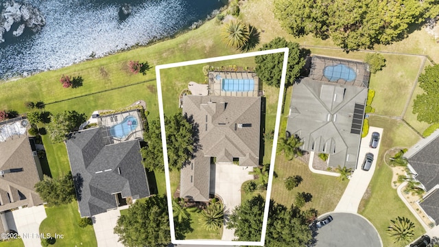 1317 Garrison Dr, Saint Augustine, FL 32092 - view of property location featuring a pool and property parcel outlined
