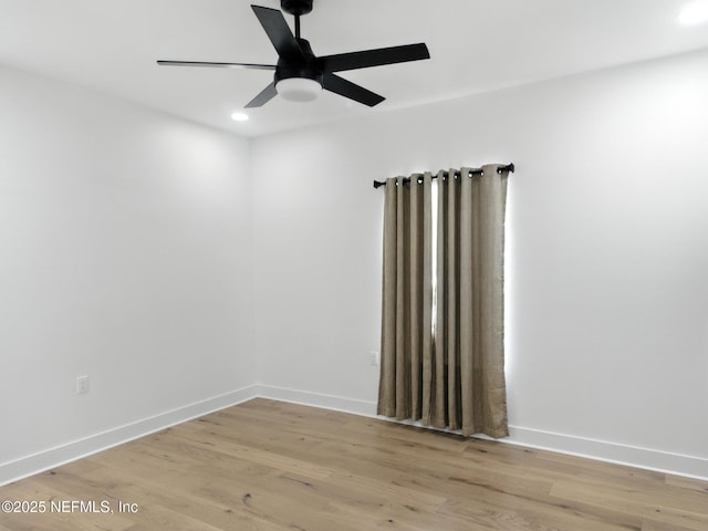 432 SE 55th St, Keystone Heights, FL 32656 - unfurnished room featuring a ceiling fan, light wood finished floors, and recessed lighting