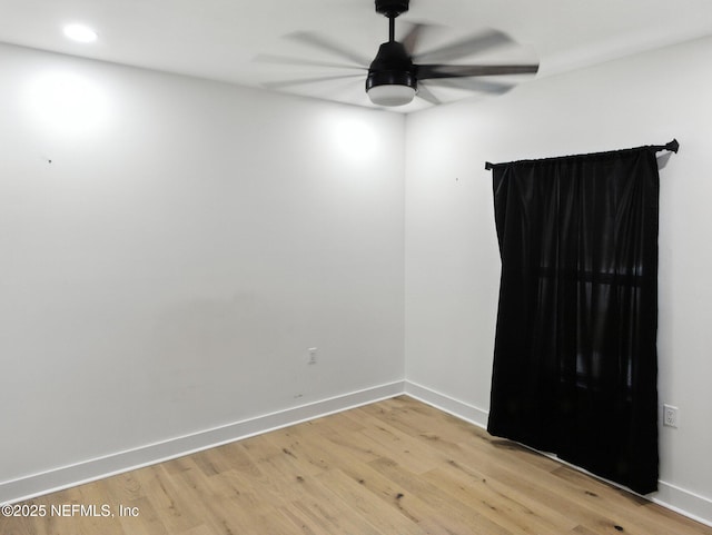 432 SE 55th St, Keystone Heights, FL 32656 - spare room with a ceiling fan, light wood-style flooring, and recessed lighting