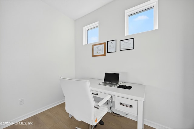 322 Fairlake Cir, Saint Augustine, FL 32092 - home office featuring baseboards and wood finished floors