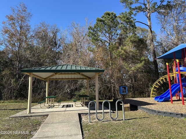 45575 Ingleham Cir, Callahan, FL 32011 - community playground with a gazebo and view of scattered trees