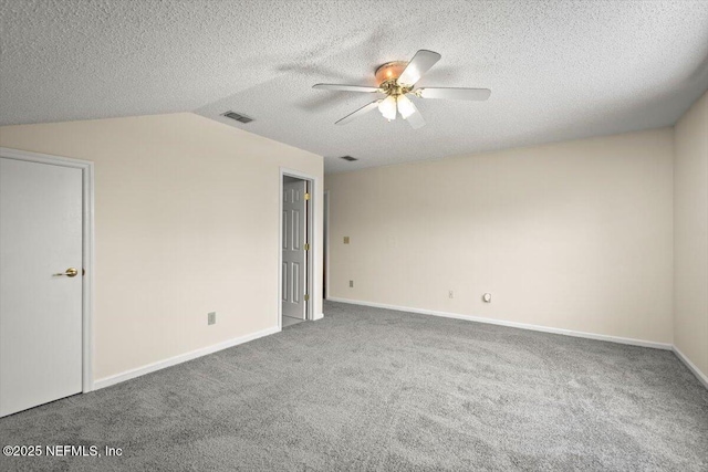 1385 Soaring Flight Way, Jacksonville, FL 32225 - carpeted empty room featuring ceiling fan, a textured ceiling, and lofted ceiling