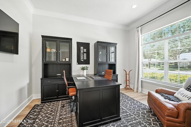 4342 Richmond Park Dr E, Jacksonville, FL 32224 - office space featuring light wood-type flooring and crown molding