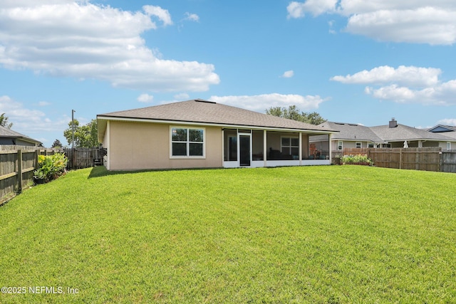 2947 Vianey Pl, Green Cove Springs, FL 32043 - rear view of property with a fenced backyard and a sunroom