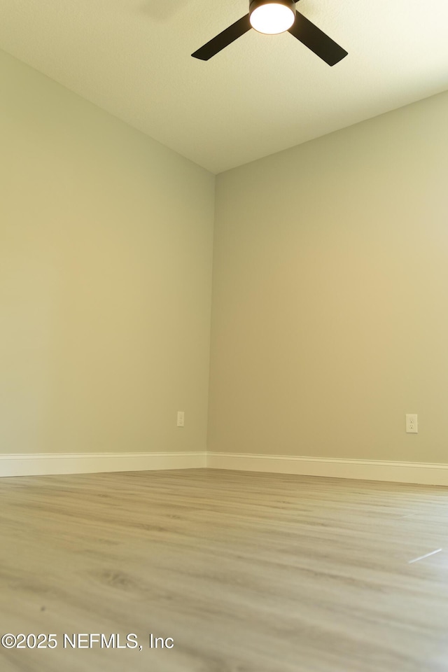 5408 Potomac Ave, Jacksonville, FL 32254 - spare room featuring light wood-type flooring and ceiling fan