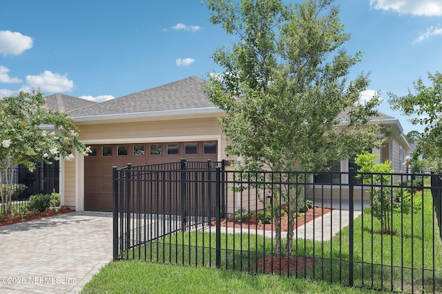 48 Gilchrist Way, Saint Johns, FL 32092 - view of front facade with a garage, decorative driveway, and a shingled roof