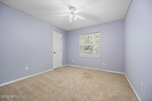 121 Bouganvilla Dr, Ponte Vedra Beach, FL 32082 - carpeted empty room featuring a textured ceiling and a ceiling fan