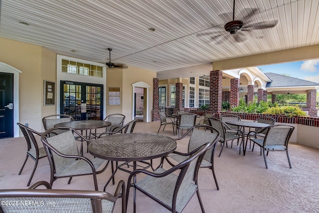 8523 Hampton Landing Dr, Jacksonville, FL 32256 - view of patio featuring outdoor dining area and a ceiling fan
