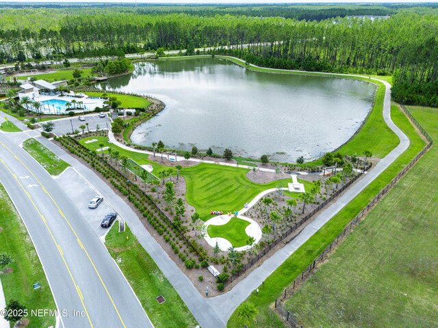 575 Buttonwood Loop, Yulee, FL 32097 - bird's eye view of a heavily wooded area and a large body of water