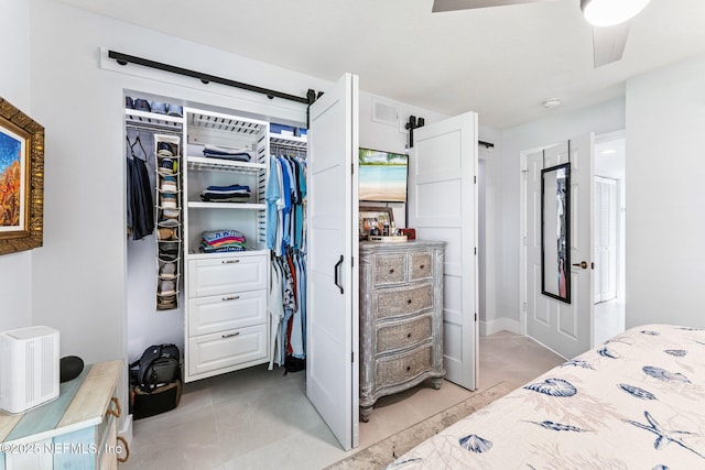 212 16th St Unit A, Saint Augustine Beach, FL 32080 - bedroom with a ceiling fan
