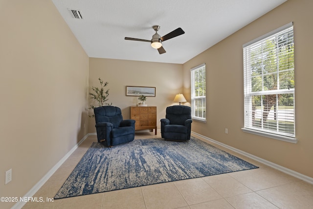 1100 Ashfield Way, Saint Johns, FL 32259 - living area featuring ceiling fan and tile patterned flooring