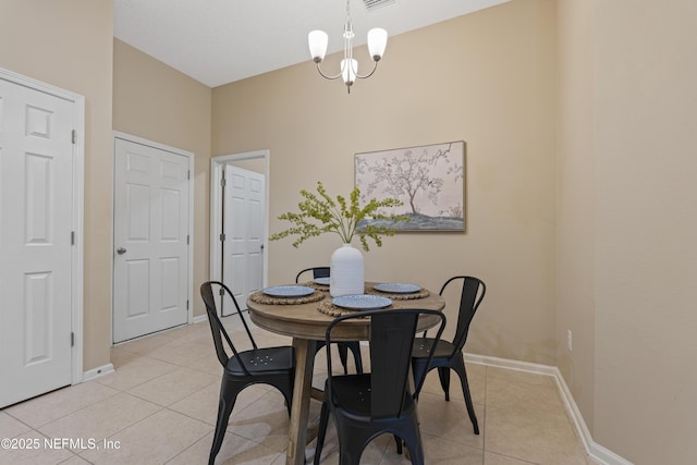 1100 Ashfield Way, Saint Johns, FL 32259 - dining room featuring a chandelier and light tile patterned flooring