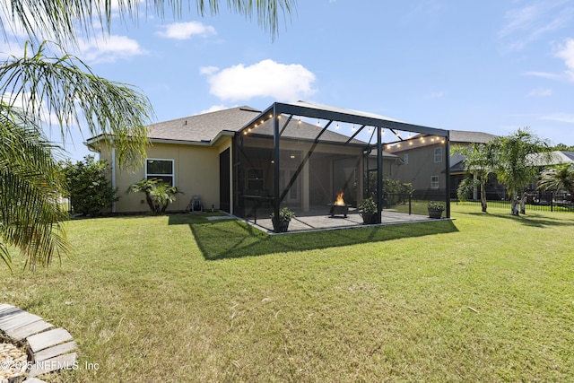 1100 Ashfield Way, Saint Johns, FL 32259 - back of property featuring a patio, stucco siding, and a lanai