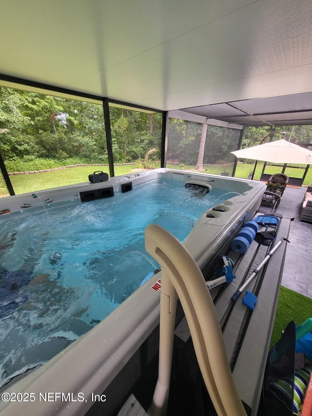 2506 Willow Creek Dr, Fleming Island, FL 32003 - view of pool with a hot tub and area for grilling