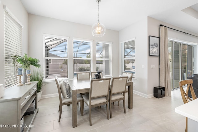 147 Rawlings Dr, Saint Johns, FL 32259 - dining room with a chandelier and light tile patterned flooring