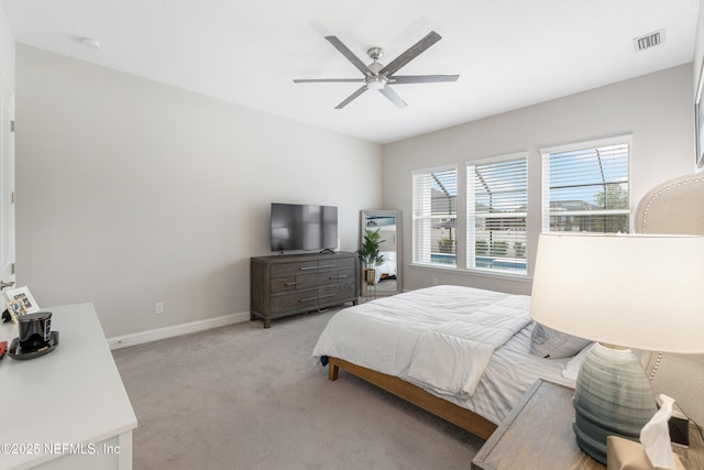 147 Rawlings Dr, Saint Johns, FL 32259 - bedroom with light colored carpet and ceiling fan
