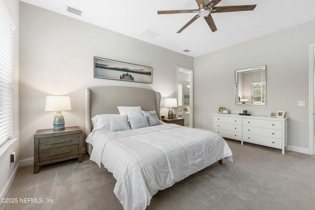 147 Rawlings Dr, Saint Johns, FL 32259 - bedroom with light colored carpet and a ceiling fan