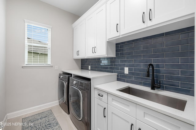 147 Rawlings Dr, Saint Johns, FL 32259 - laundry room with washing machine and dryer and cabinet space