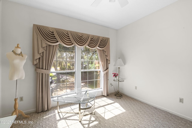 3305 US Highway 17, Fleming Island, FL 32003 - office area featuring carpet flooring and a ceiling fan