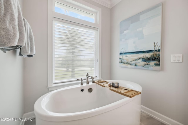 105 Teal Nest Ct, Ponte Vedra Beach, FL 32082 - full bathroom with a freestanding bath and ornamental molding