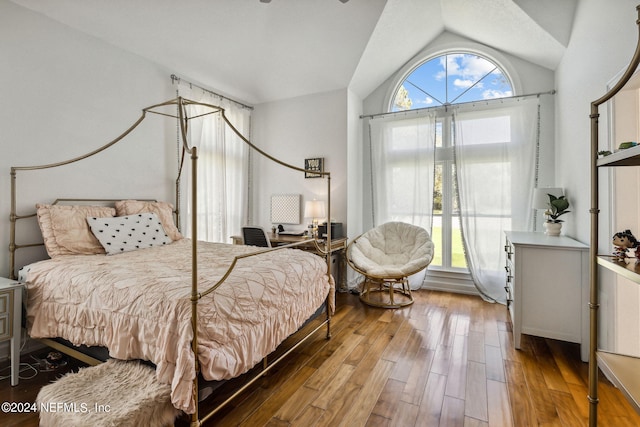 105 Teal Nest Ct, Ponte Vedra Beach, FL 32082 - bedroom featuring lofted ceiling and wood finished floors