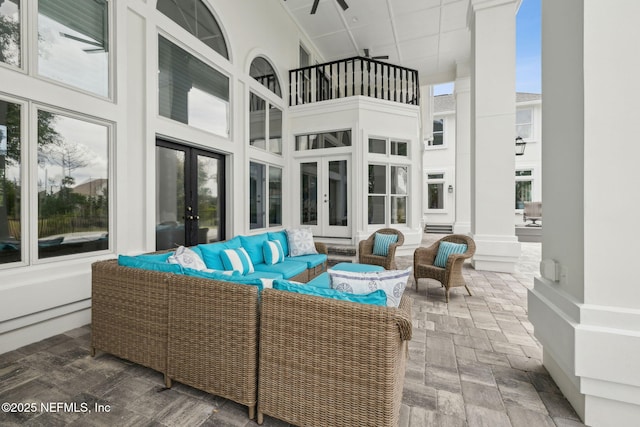 105 Teal Nest Ct, Ponte Vedra Beach, FL 32082 - view of patio with french doors and outdoor lounge area