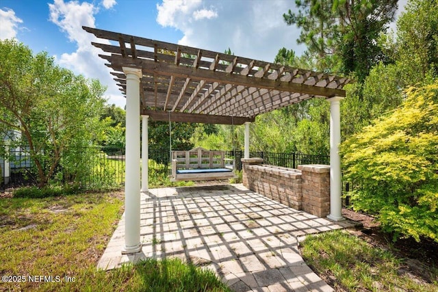 305 Seahill Dr, Saint Augustine, FL 32092 - view of patio / terrace featuring a pergola