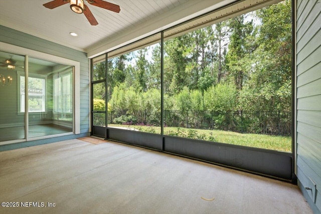 305 Seahill Dr, Saint Augustine, FL 32092 - unfurnished sunroom with ceiling fan