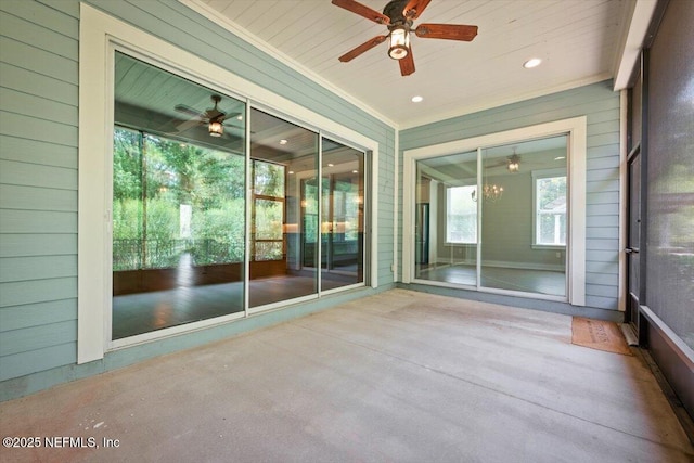 305 Seahill Dr, Saint Augustine, FL 32092 - view of patio / terrace featuring a ceiling fan