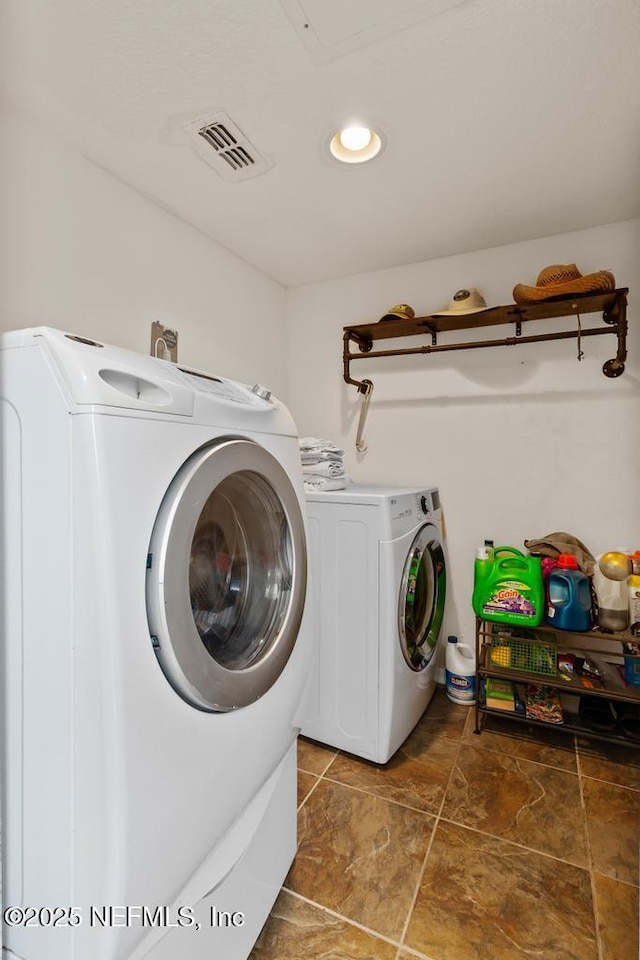 76146 Long Leaf Loop, Yulee, FL 32097 - laundry room with separate washer and dryer and recessed lighting