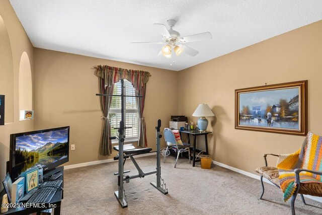 76146 Long Leaf Loop, Yulee, FL 32097 - carpeted office with ceiling fan and baseboards