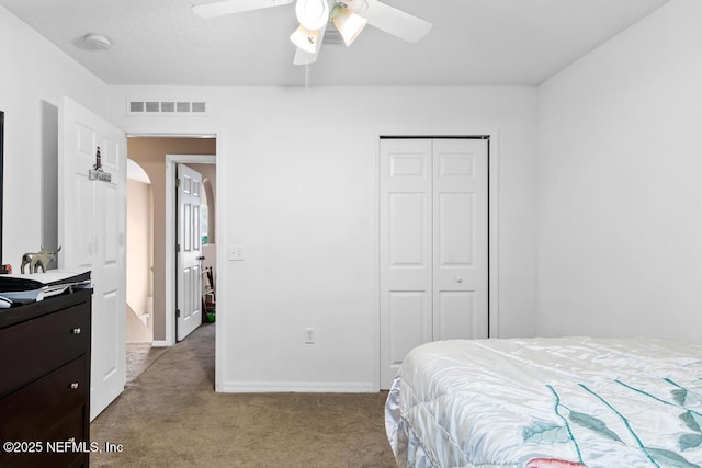 76146 Long Leaf Loop, Yulee, FL 32097 - carpeted bedroom featuring a closet and a ceiling fan