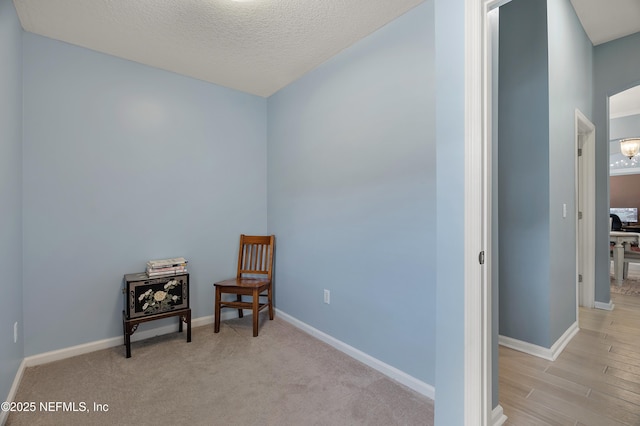 253 Bell Branch Ln, Saint Johns, FL 32259 - sitting room with baseboards and a textured ceiling