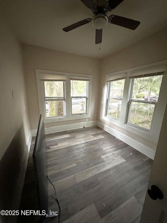 104 W 33rd St, Jacksonville, FL 32206 - spare room featuring ceiling fan and wood finished floors