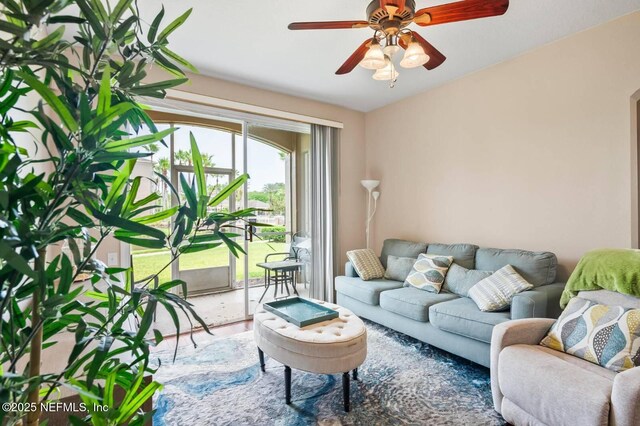 7990 Baymeadows Rd Unit 1003, Jacksonville, FL 32256 - living room with a ceiling fan