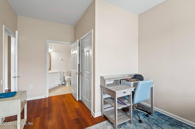 7990 Baymeadows Rd Unit 1003, Jacksonville, FL 32256 - office area featuring wood finished floors and baseboards