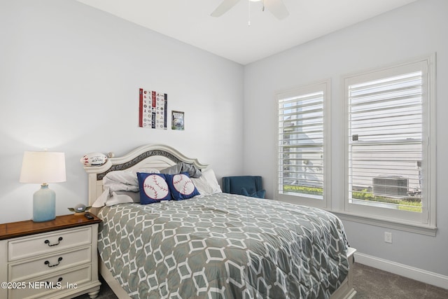 50 Tartan Ct, Saint Augustine, FL 32092 - carpeted bedroom featuring baseboards and a ceiling fan