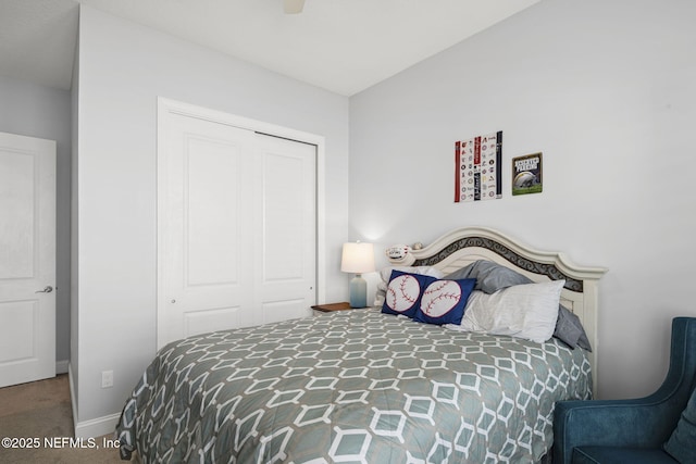 50 Tartan Ct, Saint Augustine, FL 32092 - bedroom featuring a closet, carpet flooring, and a ceiling fan