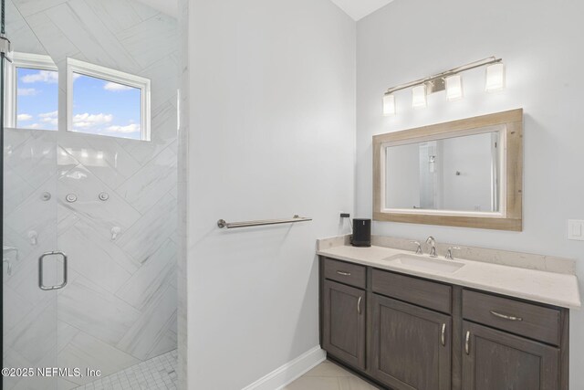 50 Tartan Ct, Saint Augustine, FL 32092 - bathroom with vanity and a stall shower