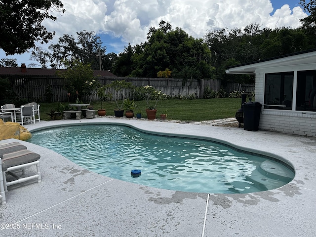 2741 Birchwood Dr, Orange Park, FL 32073 - view of swimming pool with a patio area and a fenced backyard