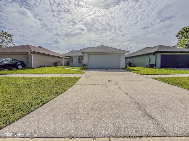 1736 Ashwood Cir, Middleburg, FL 32068 - single story home with concrete driveway, a front yard, and a garage