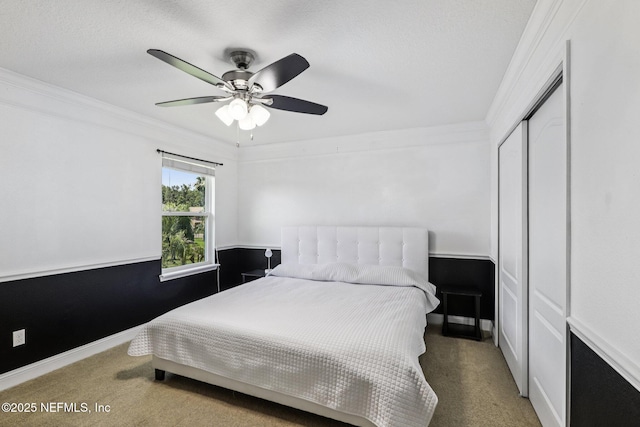 738 W Kings College Dr, Fruit Cove, FL 32259 - bedroom featuring carpet flooring, a closet, and a ceiling fan