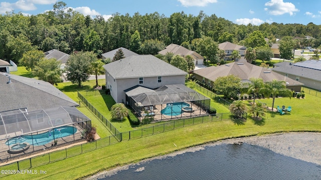 738 W Kings College Dr, Fruit Cove, FL 32259 - aerial view of residential area featuring a pool area and a large body of water