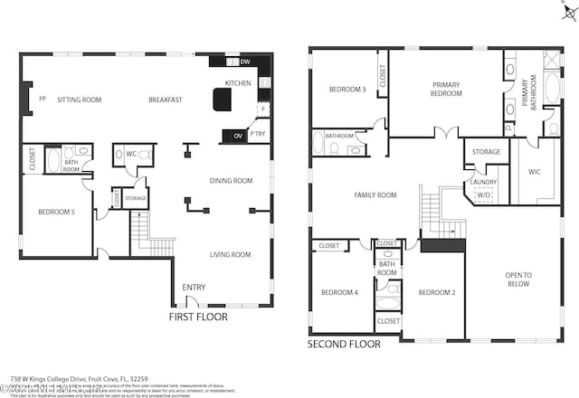 738 W Kings College Dr, Fruit Cove, FL 32259 - view of room layout